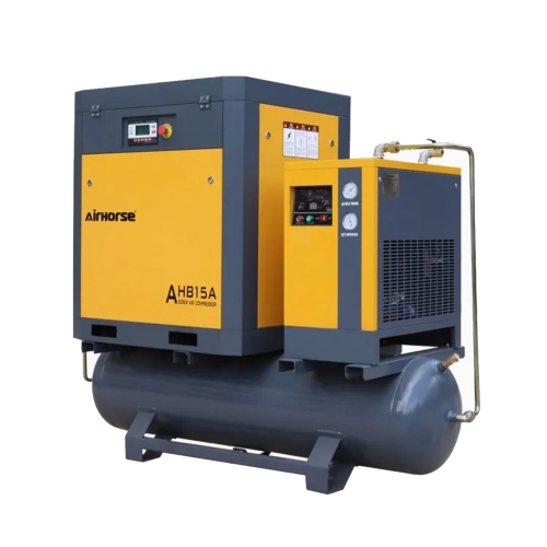 Kompresor śrubowy 11kW | 1500L/min | Zbiornik 500L i Osuszacz